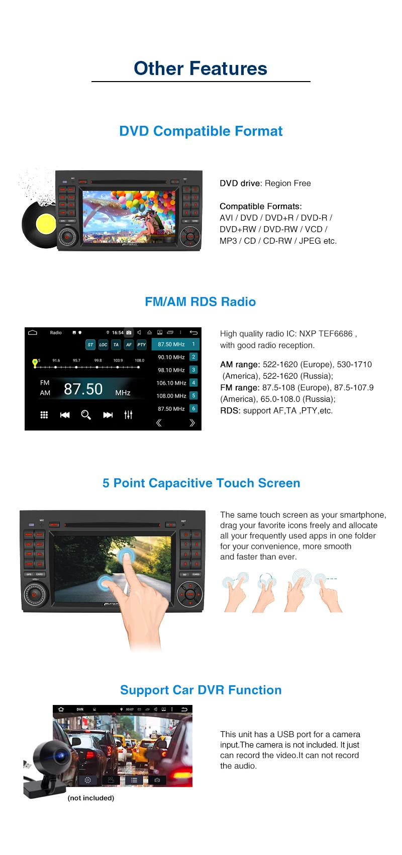 Тыква 7 ''Android 9,0 автомобильный Радио стерео dvd-плеер Восьмиядерный gps навигация DAB BT 4 Гб ram Wifi 4G для Benz A/B200 серии/Vito