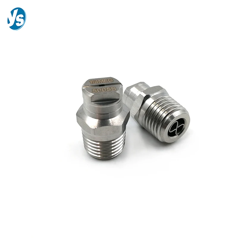 1/4" MEG High Pressure Washer Nozzle, Street Cleanout Sprinkler Nozzle Flat Fan Spray Nozzle 0-65 Degress Spray Angle 5