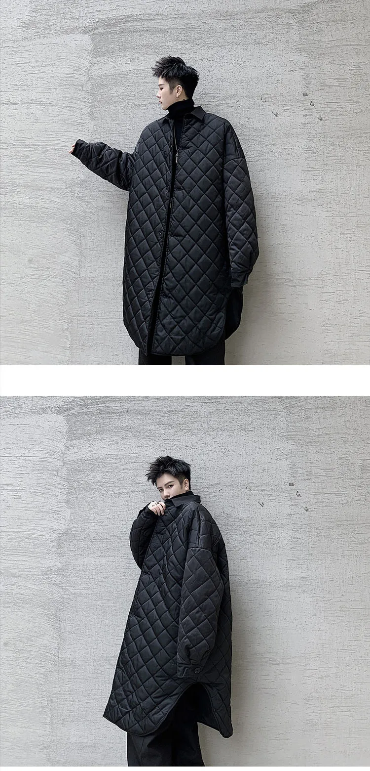Мужская стеганая хлопковая рубашка, стильная куртка, пальто, Мужская ...