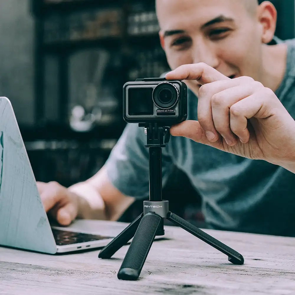 Parafuso de Extensão Pgytech Polvo Flexível Mini Tripé Estender 1 - 4 Screw Handheld Insta360 go 2 Osmo Ação Selfie Vara - Image 6