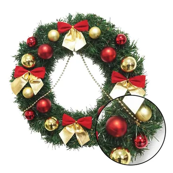 

PVC 30CM DIA Christmas Wreath Door Hanging Artificial Garland Wall Festival Xmas Window Hanging Door Wall Decor