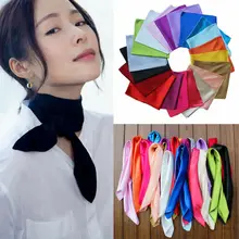 NEW Square scarf hair band for business women party elegant small vintage tight retro head neck silk satin scarf 60cm