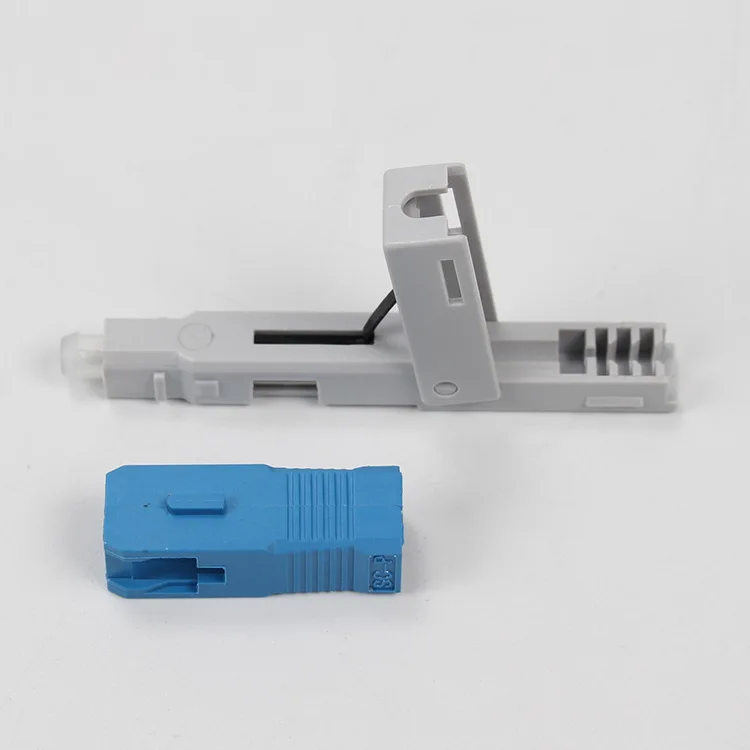 100 pcs SC UPC Fast Connector Snap type SC adapter FTTH Flat Fast Quick field Assembly fiber cable connector