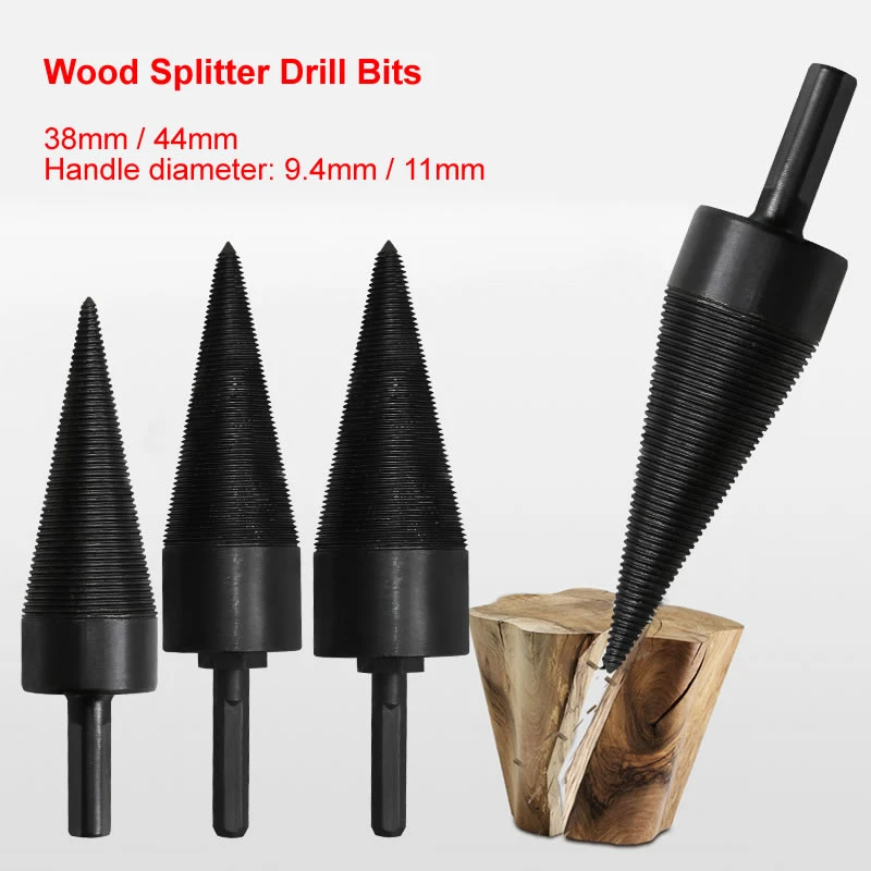 Removable Firewood Log Splitter Drill Bit Wood Splitter Drill Bits