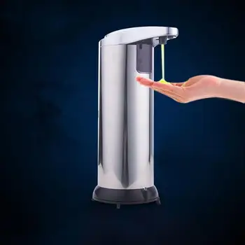 

250Ml Smart Sensor Soap Dispenser Touchless Electroplated Sanitizer Dispensador Automatic Liquid Soap Dispenser For Bathroom