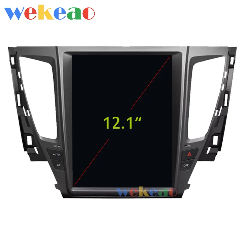 Wekeao вертикальный экран Tesla style 12,1 ''1 Din Android 8,1 автомобильный Радио gps навигация Авто dvd-плеер для Mitsubishi Pajero