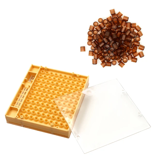 1 Bee Queen Nevelő Celláspohárkészlet-Berendezés Apikultúra Rendszer Méh Queen-Lee Db Tenyésztő Doboz És 120 Cella Csészék Termesztése - Image 6