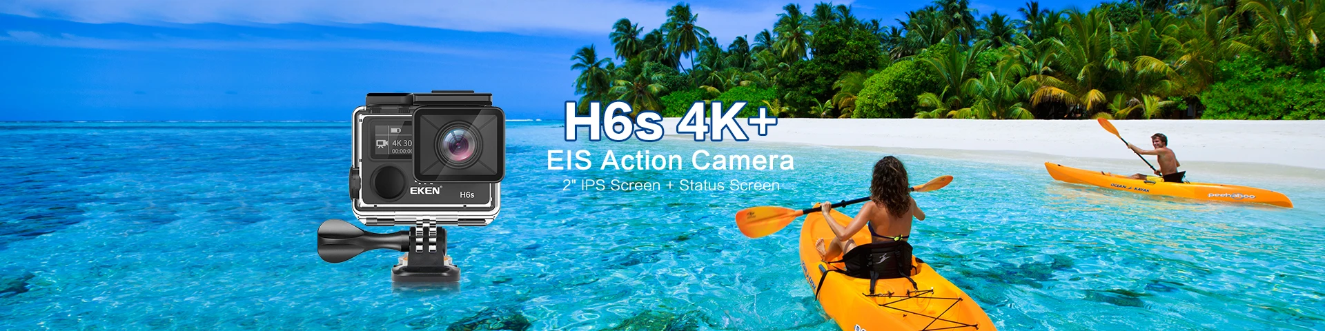 EKEN H6S Action Camera Ultra HD Ambarella A12 chip 4k 30fps 1080p 60fps EIS 30M waterproof Sport Camera