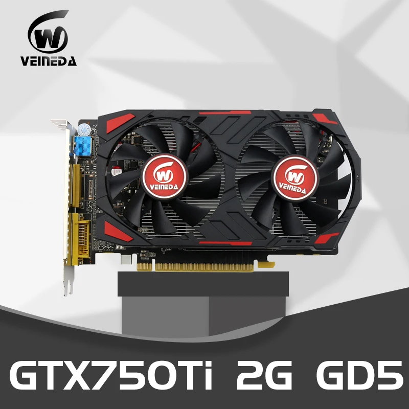 Placa de Vídeo Gráficas para Nvidia Veineda pc Desktop Placas Geforce Gtx 750 ti Hdmi 750ti-2gd5 Gddr5 128 Bit