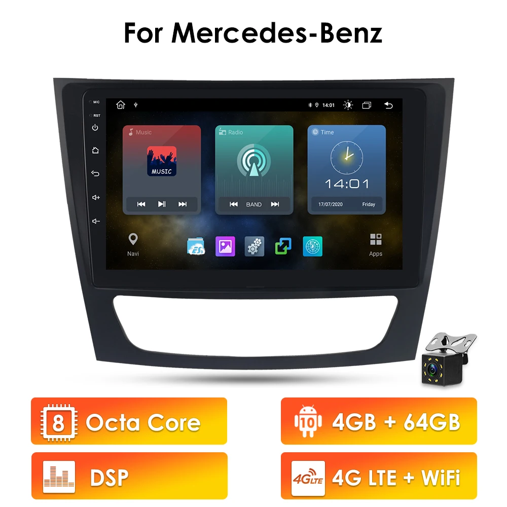 2G + 32GB Android 10 Автомобильный GPS стерео плеер для Mercedes Benz E Class W211/CLS W219/CLK W209/G W463
