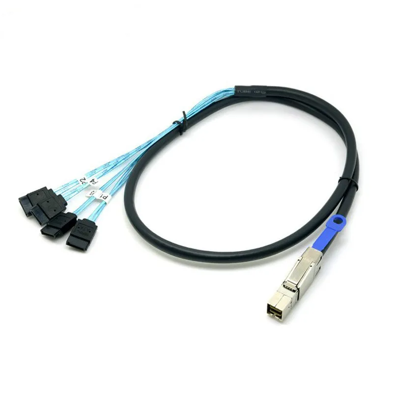 Внешний мини SAS HD SFF 8644 4 SATA 7 pin 6 Гбит/с сервер данных жесткий диск Raid кабель 1 м| |