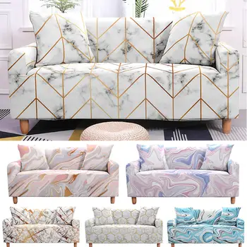 

Elastic Marble Sofa Cover Water Color Couch Cover Slipcover Stretch Sectional Sofa Cover Armchair Slipcovers for Living Room