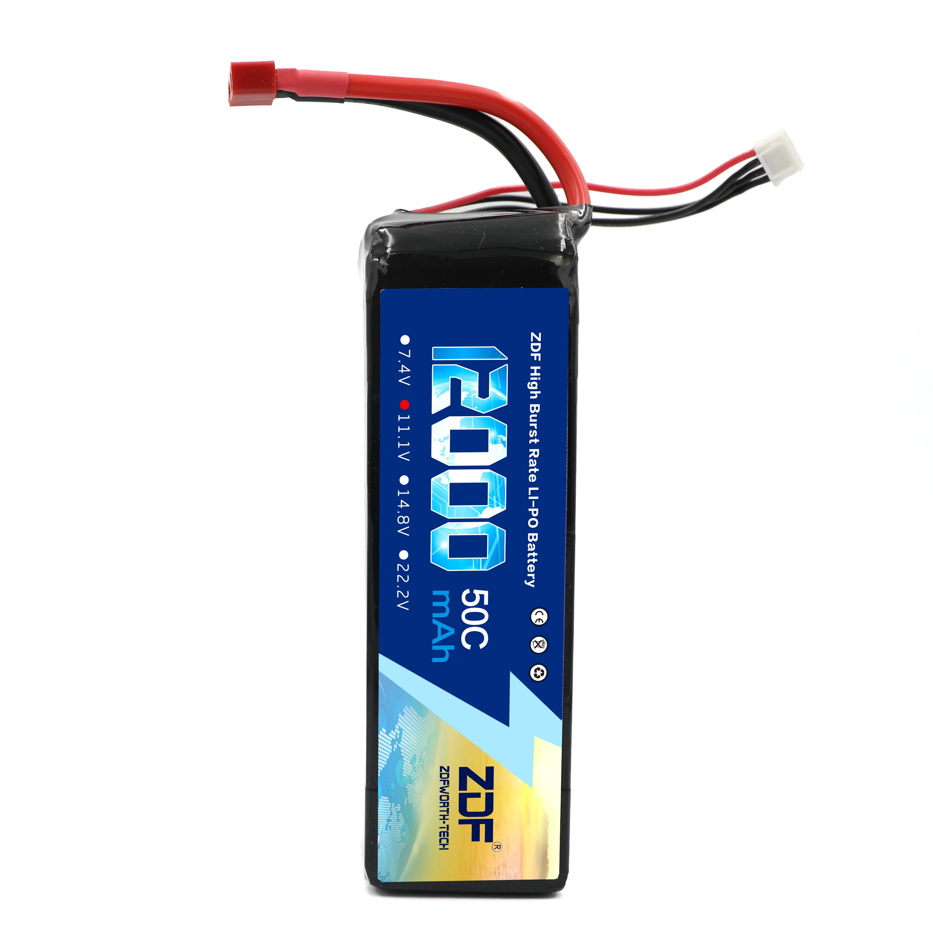 Аккумулятор ZDF 3S 11 1 В 12000 мАч 50C/100C LiPo для аэроплана многоосевой 1:8 1/8