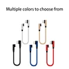 25cm Short Fast Charging Cable Double Elbow 90 Degree USB C Micro USB Data Cable For All Smart Phones For Type C For iphone ► Photo 1/6