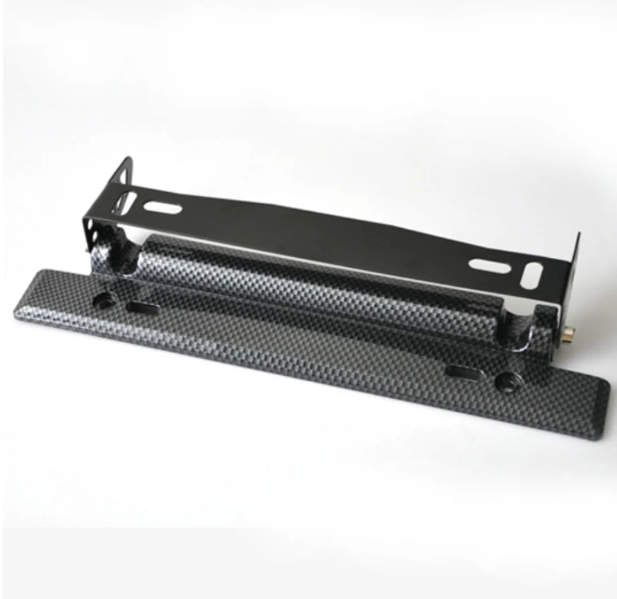 Car carbon fiber pattern license plate holder rotating adjustable angle