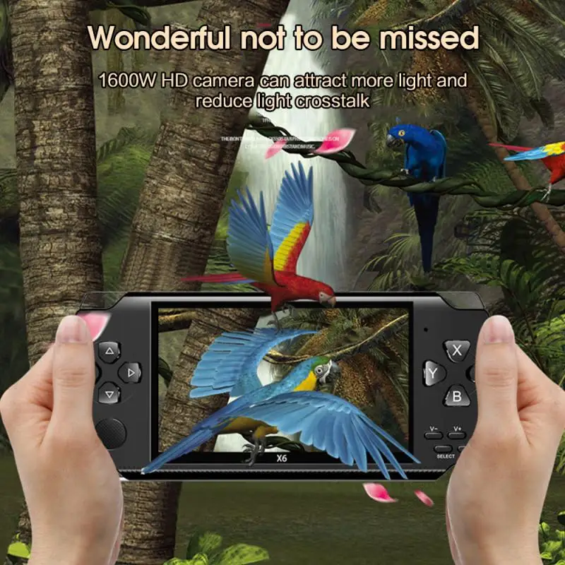Handheld Game Console 64 Bit 8gb 4.3 Inch HD Mp5 Game Console x6 Fc Portable Handheld Game Player