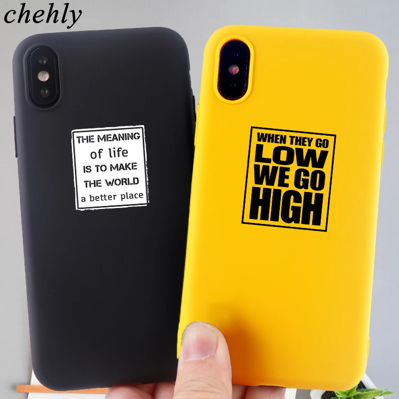 

Happy Words Cell Phone Case for IPhone 6s 7 8 11 Plus Pro X XS MAX XR Fashion Cases Soft Silicone Fitted TPU Accessories Covers