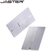 JASTER USB 2,0 usb флеш-накопитель 4 ГБ 16 ГБ 32 ГБ 64 ГБ металлическая карта памяти Флешка подарочная ручка-накопитель(более 10 шт бесплатный логотип