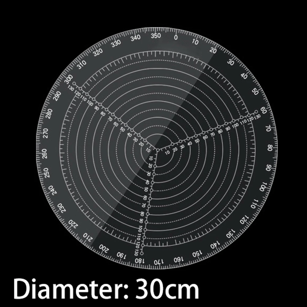 200 мм, 300 мм, маркировочный центр, инструмент для поиска, деревообрабатывающий Компас для деревообрабатывающего станка, токарный станок, прозрачный акриловый рисунок, круги, диаметр - Цвет: A2