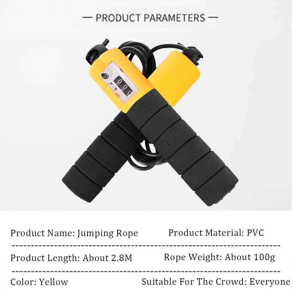 Adjustable Sports Jump Rope 2.8M Anti-slip Jump Rope With Accurate Counter Safe Fitness Training Jump Rope For Adult Children 20