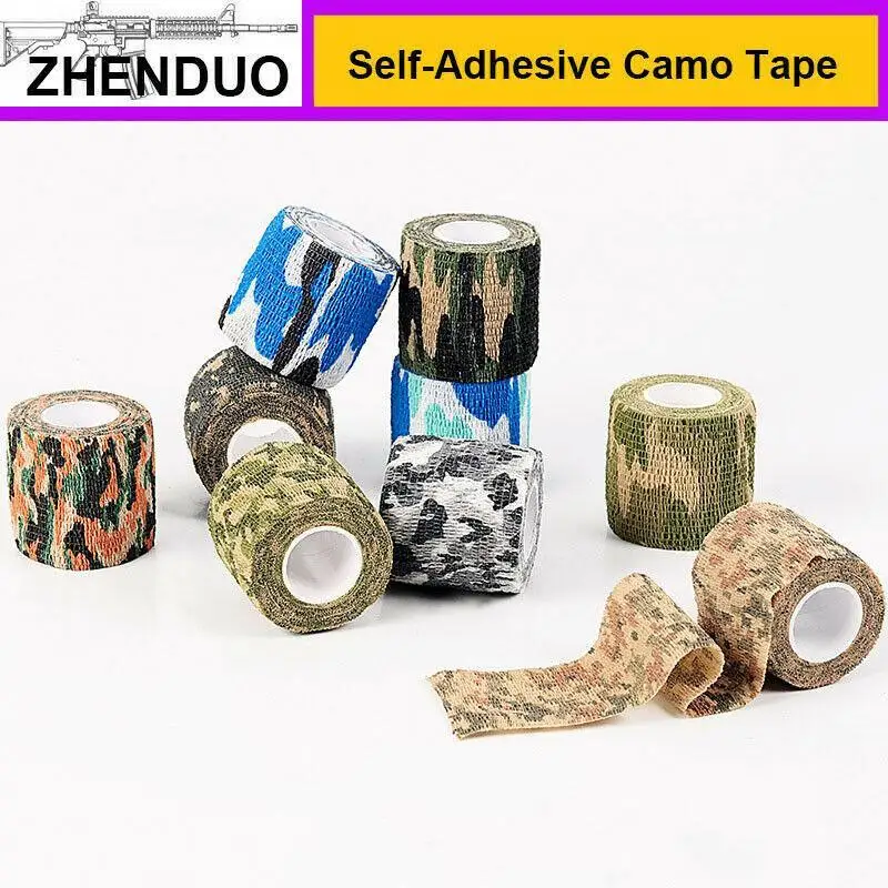 1x Outdoor Camouflage Gun Hunting Waterproof Camping Camo Stealth Duct Tape Wrap 