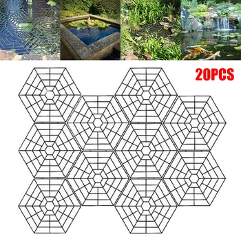 

20pcs Floating Pond Protectors Plastic Net Fish Guard Grid Cover for Birds Pests LKS99