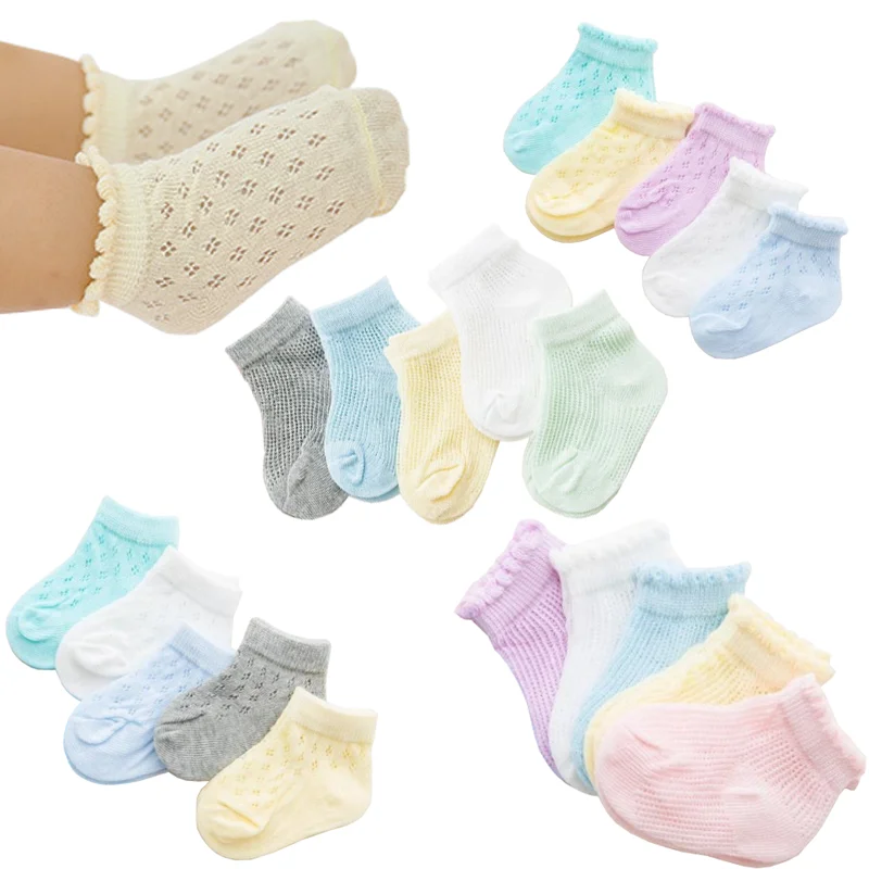 

5Pair/lot new spring and summer ultra-thin mesh baby children's socks comfortable baby children's socks