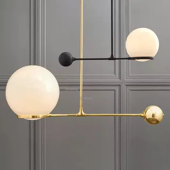 

Postmodern Glass LED Pendant Lamp Lights Hanging Lamps Nordic Luster Decor Chandelier Lighting Hanglamp Bedroom Light Fixtures