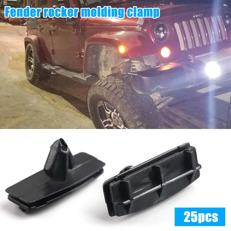

25pcs Auto Push Retainer Pin Rivet Fasteners car Fender Flare Rocker Moulding Clip For Jeep Wrangler Unlimited accessories