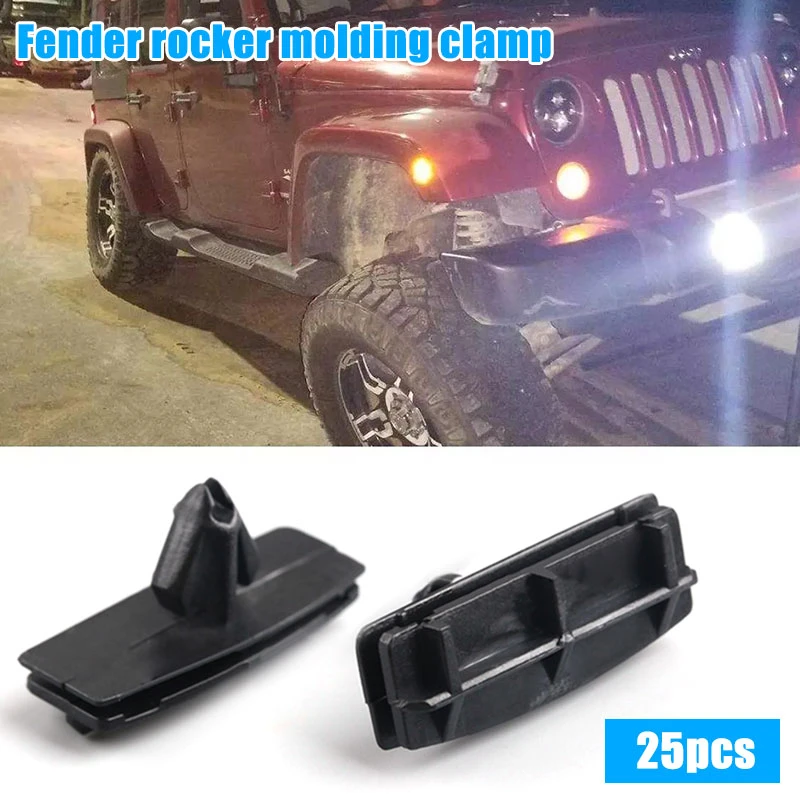 25pcs Car Auto Retainer Clips Fit For Jeep Wrangler Unlimited JK 68039280AA Car & Truck