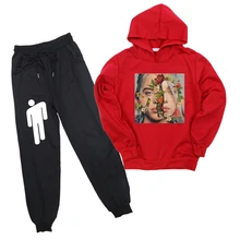 Новая детская толстовка с капюшоном и принтом Билли, комплекты одежды для маленьких мальчиков и девочек, хлопковый костюм, 2 предмета, толстовки+ штаны, весенне-осенние комплекты для малышей