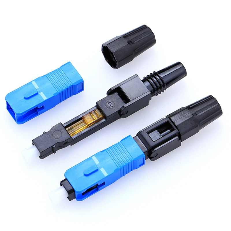 SC/APC UPC Fiber Optic Quick Connector Cable Cold-Connection-Adapter FTTH Fiber Optic Fast Connector SC Fiber Field Assembly