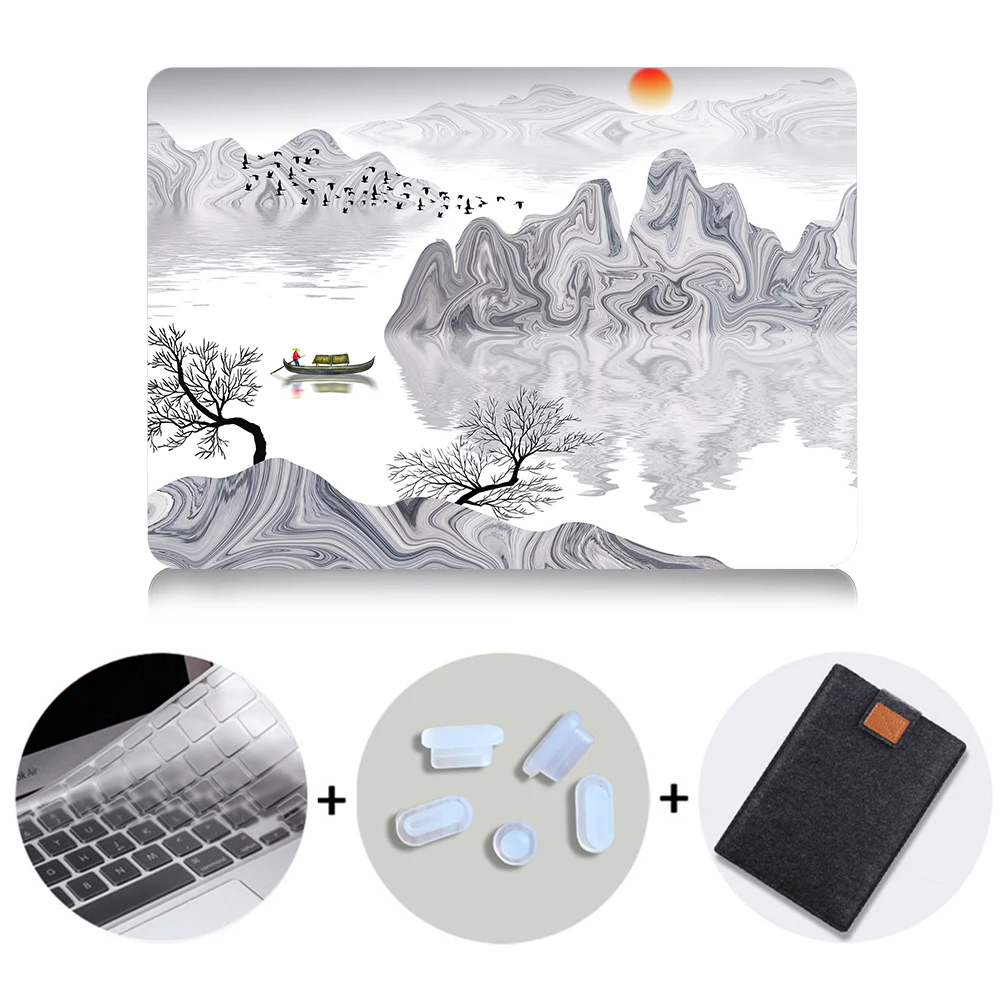 Жесткий чехол MTT с рисунком чернил для Macbook Air 11 13,3 Pro 13 15 retina, чехол для ноутбука Apple mac, чехол для книги, сумка для ноутбука 12 дюймов - Цвет: MB11