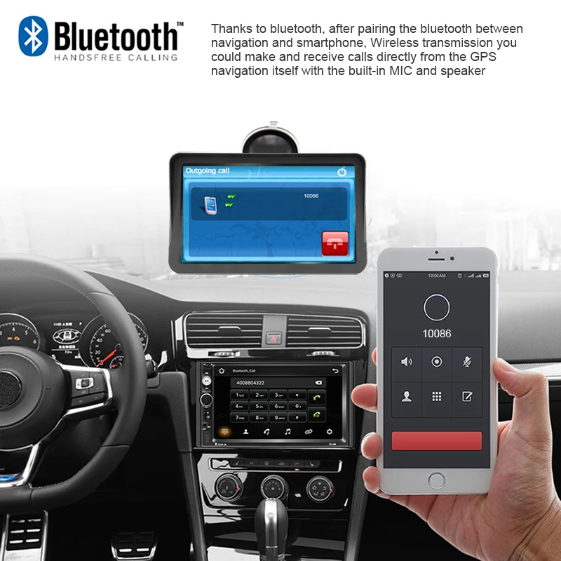 Автомобильный навигатор GPS 9 дюймов HD LCD емкостный экран 256 Мб Navitel спутниковая