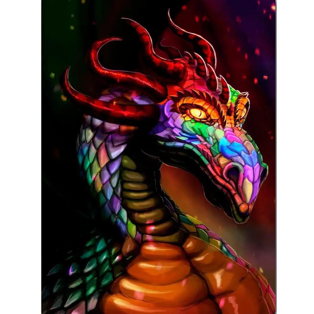 

DIY 5D Diamond Painting Kits for Adults Crystal Rhinestone Embroidery Dragon Pictures Arts Craft for Home Wall Decor Full Drill