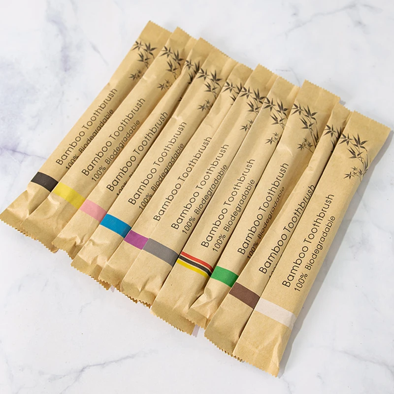 

10/20/50/80/100pcs Adult Toothbrushes Soft Bristles Biodegradable Eco-Friendly Individually Sealed BPA Free Recycled Packaging