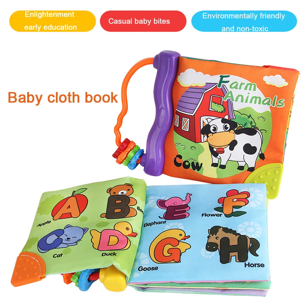 

Sound Soft Cloth Baby Intelligence Development Learn Picture Cognize Book