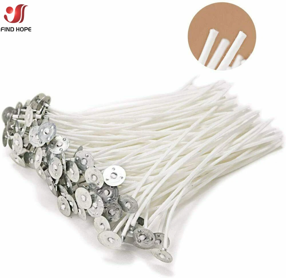 100Pcs/set Candle Wicks Smokeless Wax Pure Paraffin Core 2.5/9/15/20cm DIY Candle Making Pre-waxed Wicks For Party Supplies