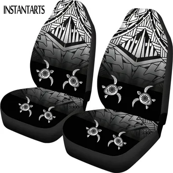 

INSTANTARTS Sea Turtles Tribal Polynesian Pattern Front Car Seat Cover Anti-Slip Car Seat Cushion Comfortable Seat Protector