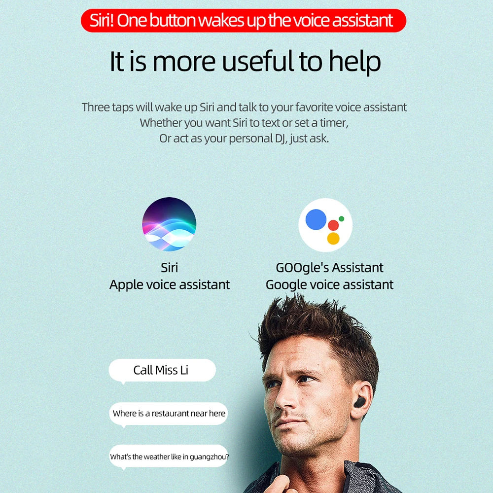 Original Bluetooth 5.0 TWS Bluetooth Earphones A6S TWS Stereo Earbuds With Mic AI Control for Xiaomi iPhone PK Redmi Airdots Hot (2)