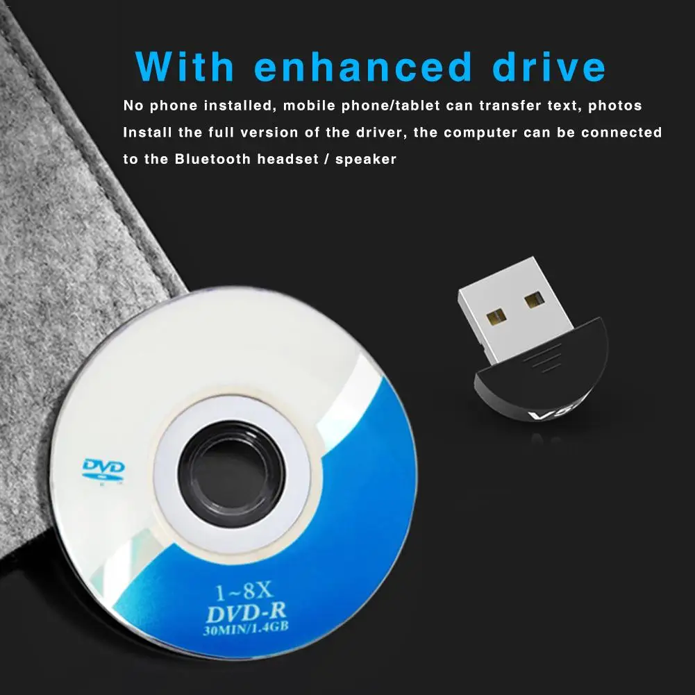 USB Bluetooth 5.0 Adapter Free Drive Desktop Computer Bluetooth Dongle Transceiver Music Audio Receiver Transmitter