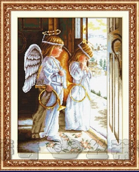 

Higher Cotton FREE delivery Top Quality hot selling lovely counted cross stitch kit dome angel and girl pray wish dome