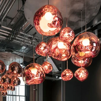 

Modern LED Glass Pendant Lights DIXON Melt Lava Light Fixtures Lighting Kitchen Pendant Lamp Loft Hanging Lamp Kitchen Fixtures