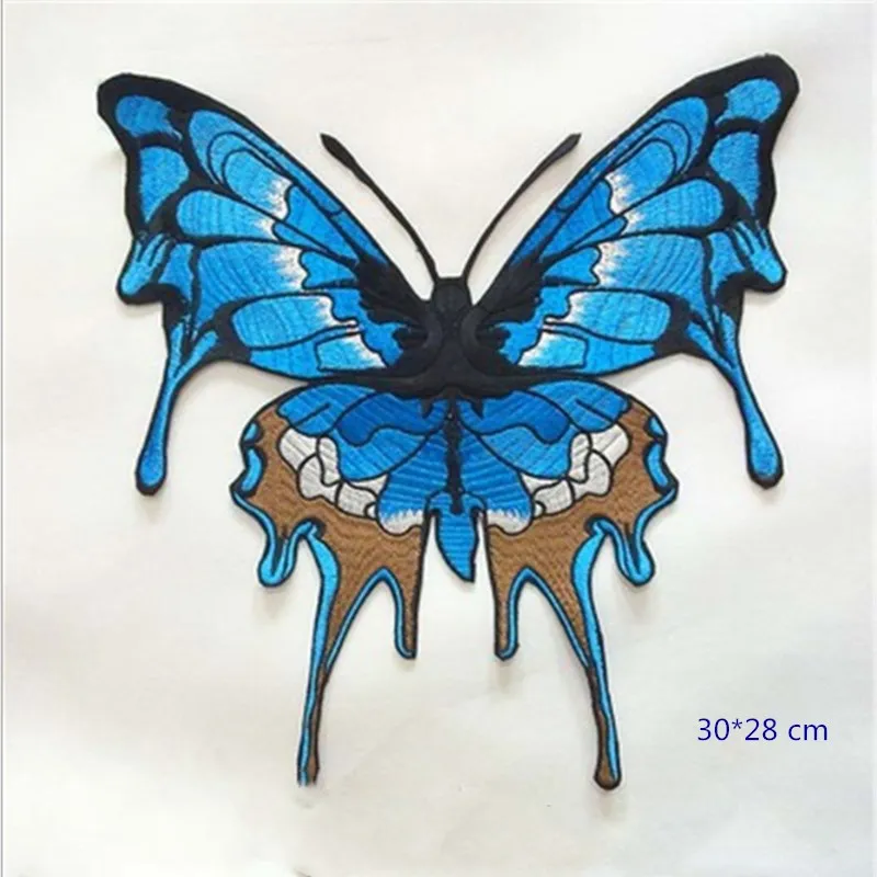 

Embroidered Big Butterfly T-shirt Dress Short - sleeved Jacket Oversize Cloth Patch