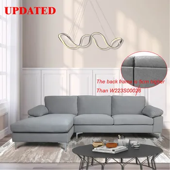 

Removable L-shaped Sectional Sofa Bed Modern Leisure Chaise Chesterfield Washable Living Room Furniture 103.5” x 52” x 30.3”H