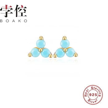 

BOAKO Clover Earrings For Women 925 Sterling Silver Earrings Silver Sterling Fashionable Diamond Light Luxury Pendientes Brincos
