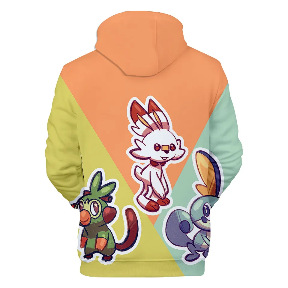 3-20 Years Hoodies Pokemon Umbreon Pikachu 3D Printed Hoodie Boys Girls Harajuku Sweatshirt Streetwear Jacket Coat Kids Clothes