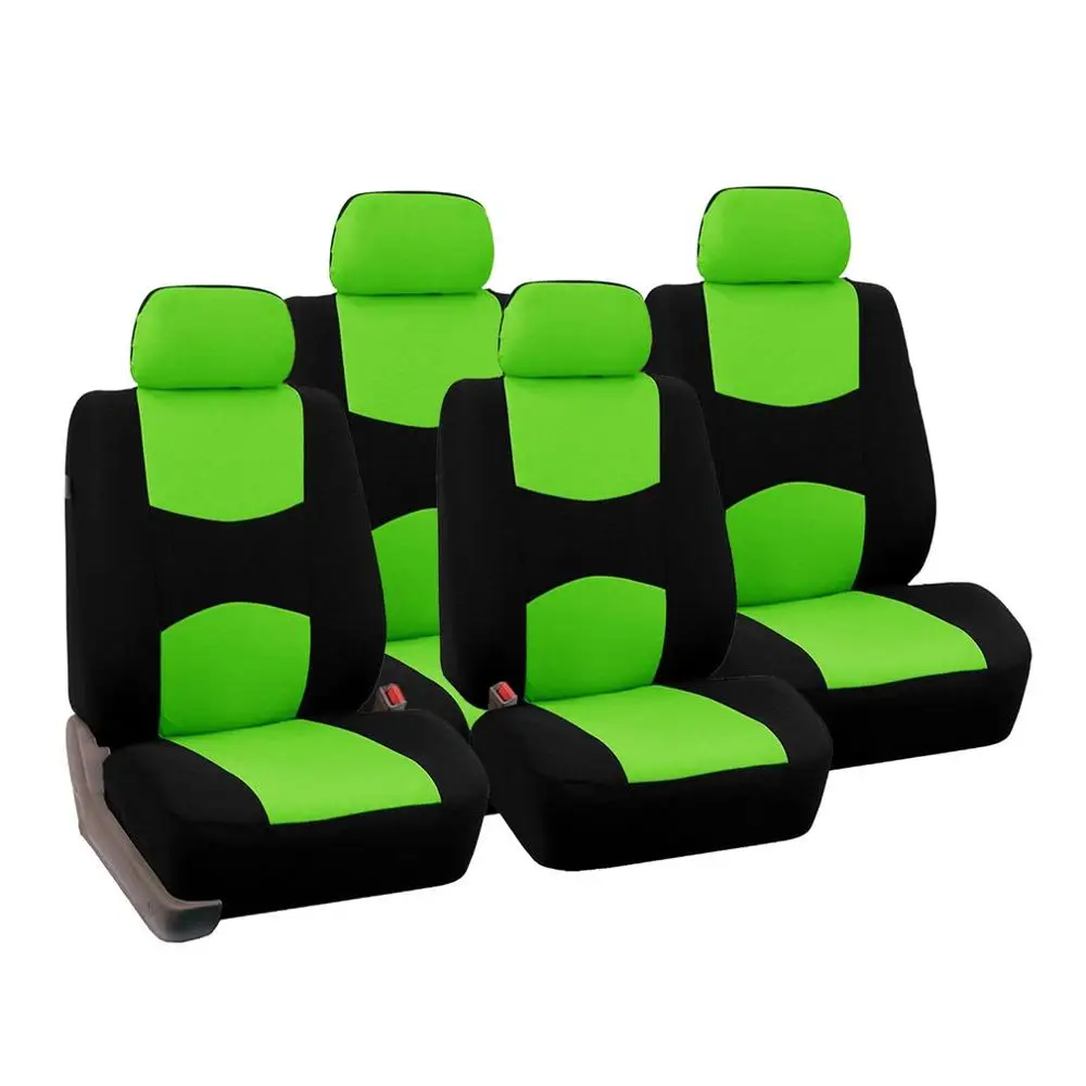 Чехол для автомобильного сиденья, комплект из 4 предметов, чехол для переднего сиденья, четыре сезона, универсальный, дышащий, мягкий, теплый, предложение, чехол для переднего сиденья - Название цвета: Зеленый