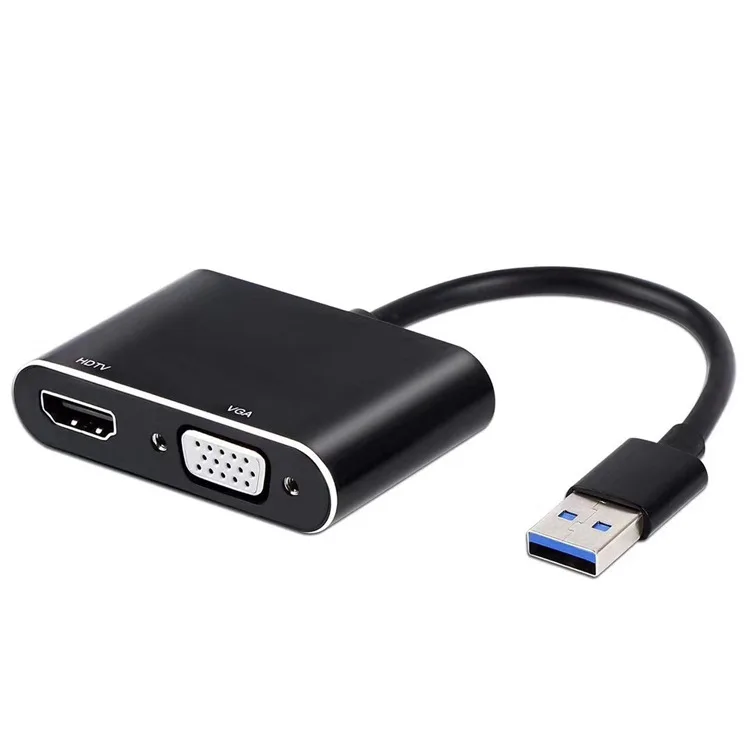 USB 3,0 об/мин VGA интерфейс HDMI Трансвертер высокой четкости соединение extrapoisition расширение графика USB Поворот HDMI адаптер