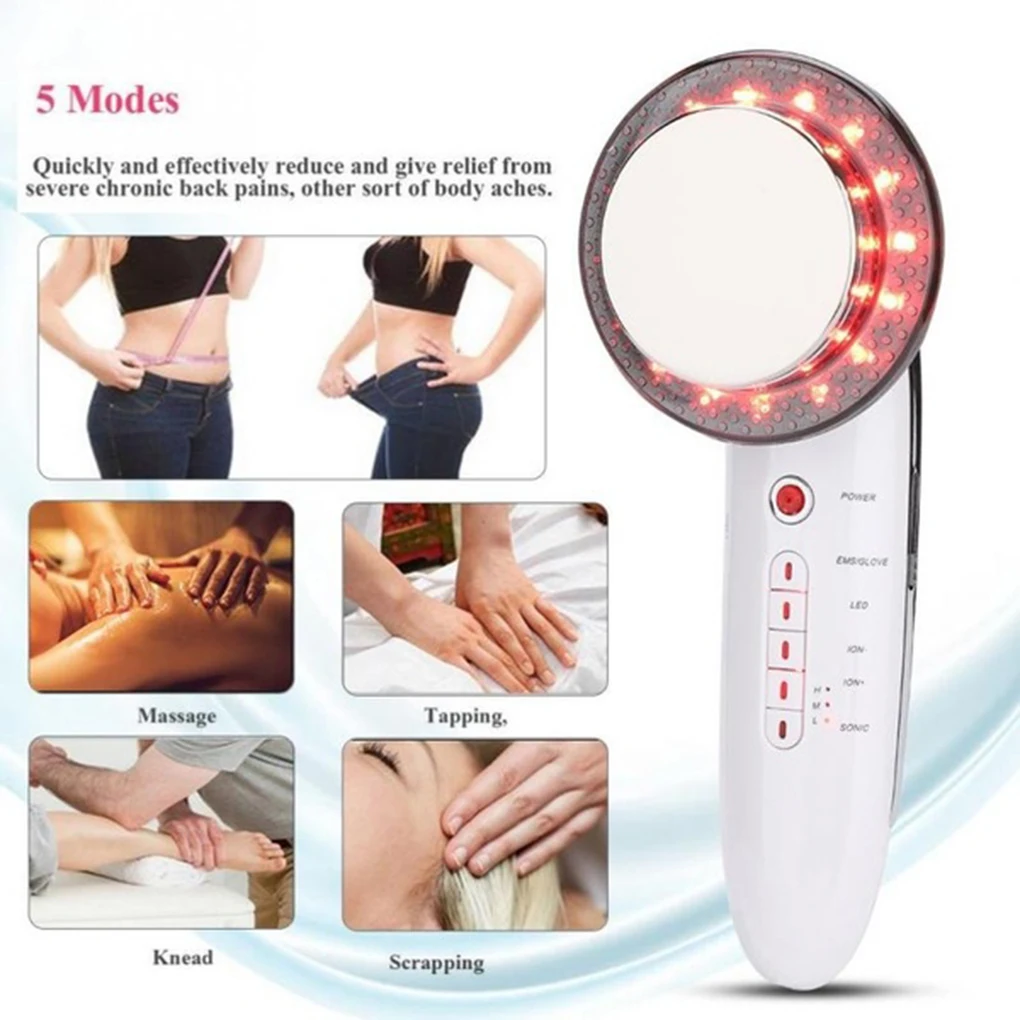  Ultrasonic 6 In 1 Massage EMS Micro-electric SPA Body Cellulite Skin Care Infrared Fat Removal Ther
